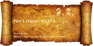 Herlinger Kitti névjegykártya